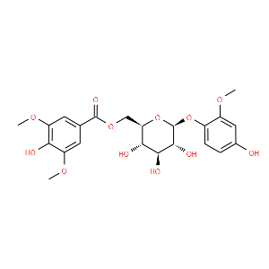 4-Hydroxy-2-methoxyphenol 1-O-(6-O-syringoyl)glucoside