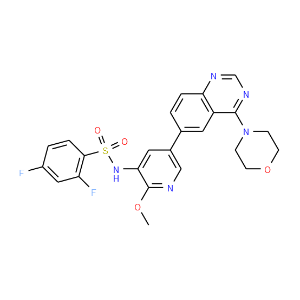 GSK Series /Benzenesulfonamide, 2,4-difluoro-N-[2-methoxy-5-[4-(4-morpholinyl)-6-quinazolinyl]-3-pyridinyl]- - Click Image to Close