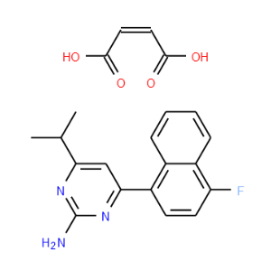 4-(4-Fluoro-1-naphthalenyl)-6-(1-methylethyl)-2-pyrimidinamine maleate - Click Image to Close