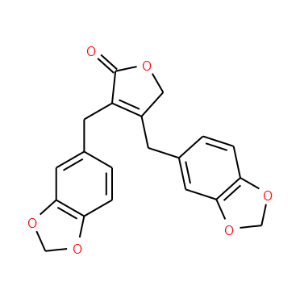 2,3-Di(3',4'-methylenedioxybenzyl)-2-buten-4-olide