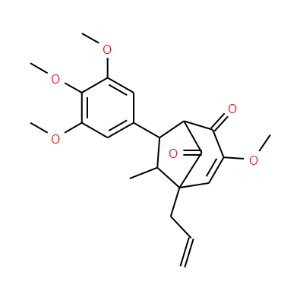 5-Allyl-3-methoxy-6-methyl-7-(3,4,5-trimethoxyphenyl)bicyclo[3.2.1]oct-3-ene-2,8-dione - Click Image to Close