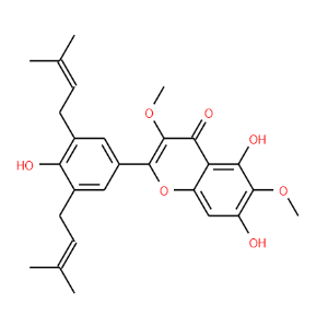 5,7,4'-Trihydroxy-3,6-dimethoxy-3',5'-diprenylflavone - Click Image to Close