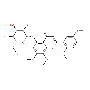 5-Hydroxy-7,8,2',5'-tetramethoxyflavone 5-O-glucoside - Click Image to Close