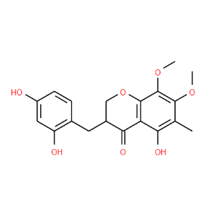 3-(2,4-Dihydroxybenzyl)-5-hydroxy-7,8-dimethoxy-6-methylchroman-4-one - Click Image to Close