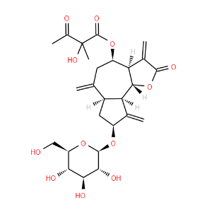 8beta-(2-Hydroxy-2-methyl-3-oxobutyryloxy)glucozaluzanin C - Click Image to Close