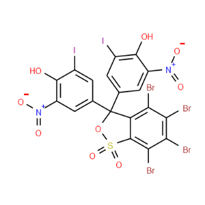 3,3'-dinitro-5,5'-diiodo-3,4,5,6-trtrabromophenol-sulfonephthalein - Click Image to Close