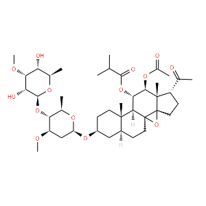 3-O-beta-Allopyranosyl-(1->4)-beta-oleandropyranosyl-11-O-isobutyryl-12-O-acetyl-Tenacigenin B - Click Image to Close