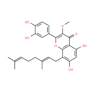 5,7,3',4'-Tetrahydroxy-3-methoxy-8-geranylflavone - Click Image to Close