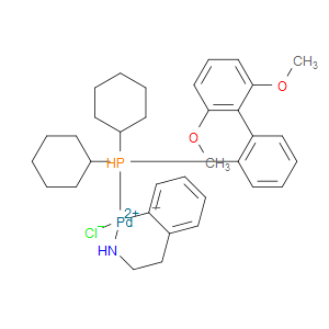Chloro(2-dicyclohexylphosphino-2',6'-dimethoxy-1,1'-biphenyl)[2-(2-aminoethylphenyl)]palladium(II) methyl-t-butylether adduct