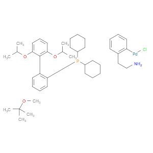 Chloro(2-dicyclohexylphosphino-2',6'-di-i-propoxy-1,1'-biphenyl)[2-(2-aminoethylphenyl)]palladium(II), methyl-t-butylether adduct - Click Image to Close