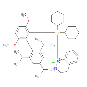 Chloro[2-(dicyclohexylphosphino)-3,6-dimethoxy-2'-4'-6'-tri-i-propyl-1,1'-biphenyl][2-(2-aminoethyl)phenyl]palladium(II) - Click Image to Close