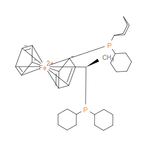 (R)-(-)-1-[(S)-2-(Dicyclohexylphosphino)ferrocenyl]ethyldicyclohexylphosphine - Click Image to Close