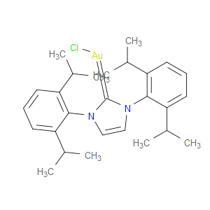 1,3-Bis(2,6-di-isopropylphenyl)imidazol-2-ylidene gold(I) chloride - Click Image to Close
