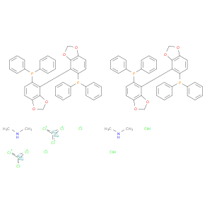 Dimethylammonium dichlorotri(-chloro)bis[(R)-(+)-5,5'-bis(diphenylphosphino)-4,4'-bi-1,3-benzodioxole]diruthenate(II)