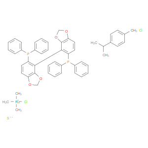 Chloro[(S)-(-)-5,5'-bis(diphenylphosphino)-4,4'-bi-1,3-benzodioxole](p-cymene)ruthenium(II) chloride - Click Image to Close
