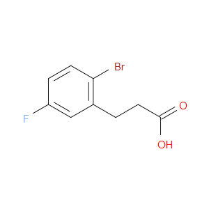3-(2-BROMO-5-FLUOROPHENYL)PROPANOIC ACID - Click Image to Close
