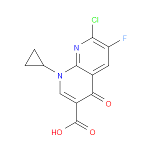 7-CHLORO-1-CYCLOPROPYL-6-FLUORO-4-OXO-1,4-DIHYDRO-1,8-NAPHTHYRIDINE-3-CARBOXYLIC ACID