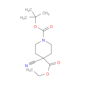 1-TERT-BUTYL 4-ETHYL 4-CYANOPIPERIDINE-1,4-DICARBOXYLATE - Click Image to Close