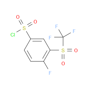 4-FLUORO-3-((TRIFLUOROMETHYL)SULFONYL)BENZENE-1-SULFONYL CHLORIDE