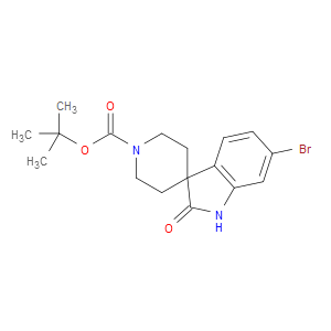 TERT-BUTYL 6-BROMO-2-OXOSPIRO[INDOLINE-3,4'-PIPERIDINE]-1'-CARBOXYLATE - Click Image to Close