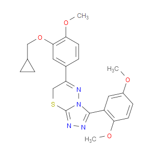 6-[3-(CYCLOPROPYLMETHOXY)-4-METHOXYPHENYL]-3-(2,5-DIMETHOXYPHENYL)-7H-[1,2,4]TRIAZOLO[3,4-B]-[1,3,4]THIADIAZINE - Click Image to Close