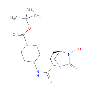 TERT-BUTYL 4-((1R,2S,5R)-6-HYDROXY-7-OXO-1,6-DIAZABICYCLO[3.2.1]OCTANE-2-CARBOXAMIDO)PIPERIDINE-1-CARBOXYLATE - Click Image to Close