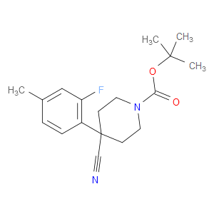 TERT-BUTYL 4-CYANO-4-(2-FLUORO-4-METHYLPHENYL)PIPERIDINE-1-CARBOXYLATE - Click Image to Close