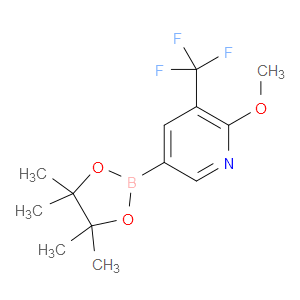 2-METHOXY-5-(4,4,5,5-TETRAMETHYL-1,3,2-DIOXABOROLAN-2-YL)-3-(TRIFLUOROMETHYL)PYRIDINE