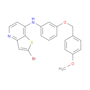 2-BROMO-N-(3-[(4-METHOXYPHENYL)METHOXY]PHENYL)THIENO[3,2-B]PYRIDIN-7-AMINE