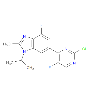 6-(2-CHLORO-5-FLUOROPYRIMIDIN-4-YL)-4-FLUORO-1-ISOPROPYL-2-METHYL-1H-BENZO[D]IMIDAZOLE
