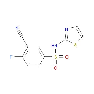 3-CYANO-4-FLUORO-N-(THIAZOL-2-YL)BENZENESULFONAMIDE - Click Image to Close