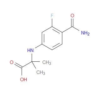 2-((4-CARBAMOYL-3-FLUOROPHENYL)AMINO)-2-METHYLPROPANOIC ACID