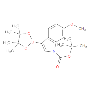 TERT-BUTYL 6-METHOXY-3-(4,4,5,5-TETRAMETHYL-1,3,2-DIOXABOROLAN-2-YL)-1H-INDOLE-1-CARBOXYLATE - Click Image to Close