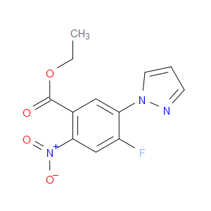 ETHYL 4-FLUORO-2-NITRO-5-(1-PYRAZOLYL)BENZOATE