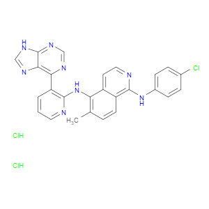 N1-(4-CHLOROPHENYL)-6-METHYL-N5-[3-(9H-PURIN-6-YL)-2-PYRIDINYL]-1,5-ISOQUINOLINEDIAMINE DIHYDROCHLORIDE