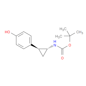 TERT-BUTYL N-[(1R,2S)-REL-2-(4-HYDROXYPHENYL)CYCLOPROPYL]CARBAMATE - Click Image to Close