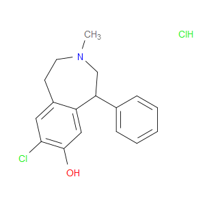 R(+)-7-Chloro-8-hydroxy-3-methyl-1-phenyl-2,3,4,5-tetrahydro-1H-3-benzazepine hydrochloride - Click Image to Close