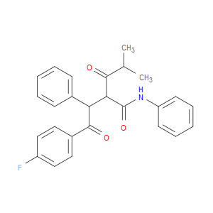 2-(2-(4-FLUOROPHENYL)-2-OXO-1-PHENYLETHYL)-4-METHYL-3-OXO-N-PHENYLPENTANAMIDE