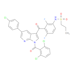N-(3-(5-(4-CHLOROPHENYL)-1-(2,6-DICHLOROBENZOYL)-1H-PYRROLO[2,3-B]PYRIDINE-3-CARBONYL)-2,4-DIFLUOROPHENYL)PROPANE-1-SULFONAMIDE