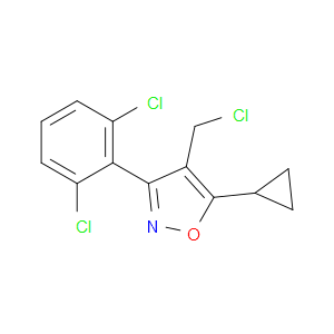 4-(CHLOROMETHYL)-5-CYCLOPROPYL-3-(2,6-DICHLOROPHENYL)-1,2-OXAZOLE - Click Image to Close