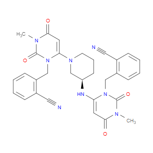 (R)-2-((6-(3-((3-(2-CYANOBENZYL)-1-METHYL-2,6-DIOXO-1,2,3,6-TETRAHYDROPYRIMIDIN-4-YL)AMINO)PIPERIDIN-1-YL)-3-METHYL-2,4-DIOXO-3,4-DIHYDROPYRIMIDIN-1(2H)-YL)METHYL)BENZONITRILE - Click Image to Close