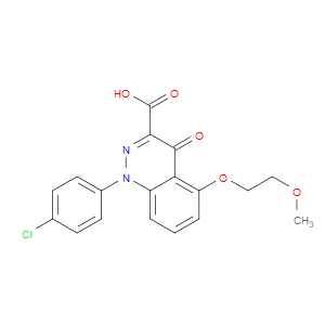 3-CINNOLINECARBOXYLIC ACID, 1-(4-CHLOROPHENYL)-1,4-DIHYDRO-5-(2-METHOXYETHOXY)-4-OXO-