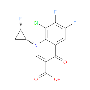 8-CHLORO-6,7-DIFLUORO-1-((1R,2S)-2-FLUOROCYCLOPROPYL)-4-OXO-1,4-DIHYDROQUINOLINE-3-CARBOXYLIC ACID