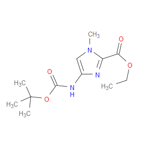 ETHYL 4-((TERT-BUTOXYCARBONYL)AMINO)-1-METHYL-1H-IMIDAZOLE-2-CARBOXYLATE - Click Image to Close