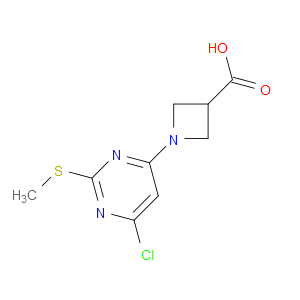 1-(6-CHLORO-2-METHYLSULFANYL-PYRIMIDIN-4-YL)-AZETIDINE-3-CARBOXYLIC ACID