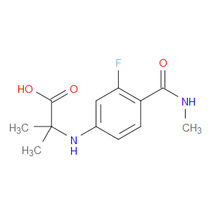 2-((3-FLUORO-4-(METHYLCARBAMOYL)PHENYL)AMINO)-2-METHYLPROPANOIC ACID