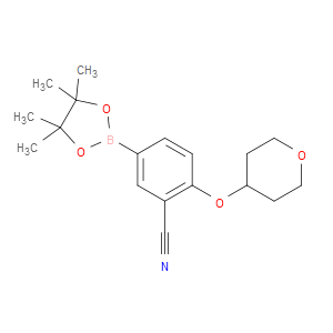 2-((TETRAHYDRO-2H-PYRAN-4-YL)OXY)-5-(4,4,5,5-TETRAMETHYL-1,3,2-DIOXABOROLAN-2-YL)BENZONITRILE