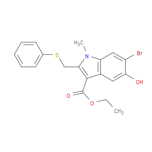 ETHYL 6-BROMO-5-HYDROXY-1-METHYL-2-((PHENYLTHIO)METHYL)-1H-INDOLE-3-CARBOXYLATE