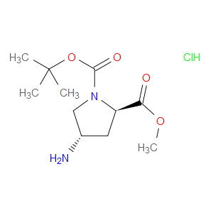 (2R,4S)-1-TERT-BUTYL 2-METHYL 4-AMINOPYRROLIDINE-1,2-DICARBOXYLATE HYDROCHLORIDE - Click Image to Close