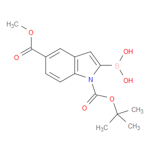 (1-(TERT-BUTOXYCARBONYL)-5-(METHOXYCARBONYL)-1H-INDOL-2-YL)BORONIC ACID - Click Image to Close